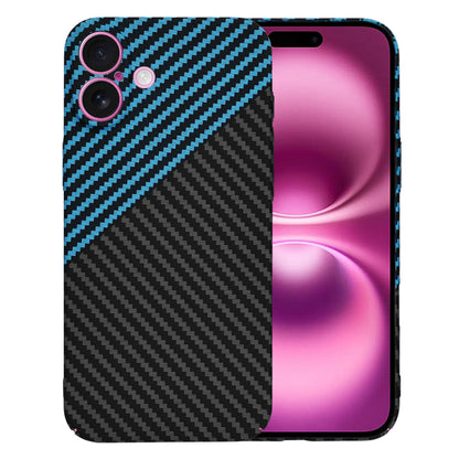 Case for Apple iPhone 16 Plus, Techsuit, Carbonite FiberShell, Black Blue