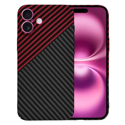 Case for Apple iPhone 16 Plus, Techsuit, Carbonite FiberShell, Black Red