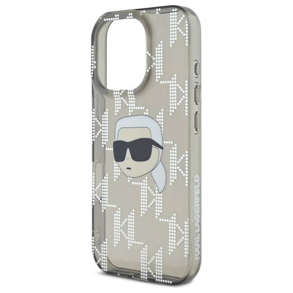 Case for Apple iPhone 16 Pro, Karl Lagerfeld, IML Luxury Electroplated Karl's Head, Black