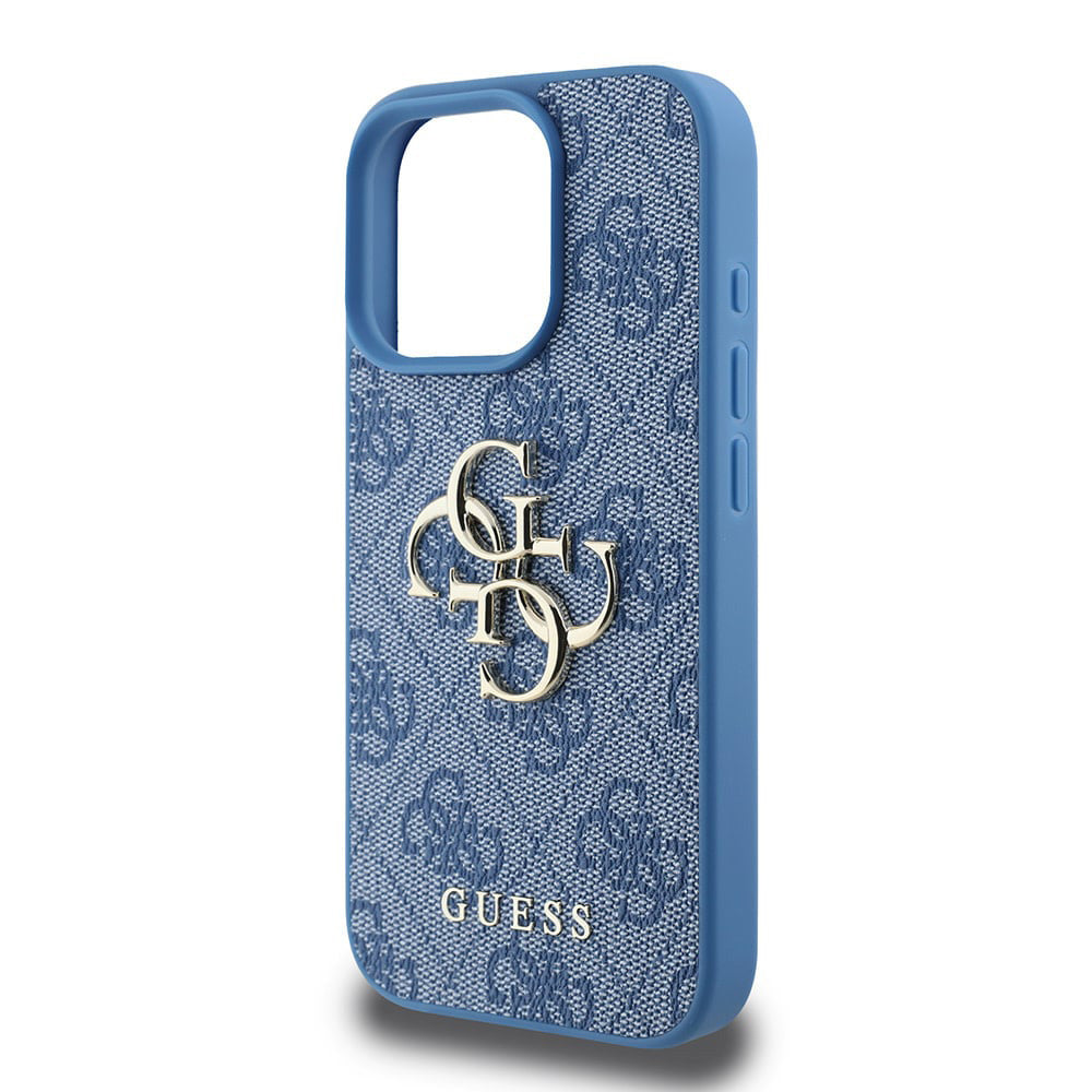 Case for Apple iPhone 16 Pro Max, Guess, 4G Big Logo, Blue