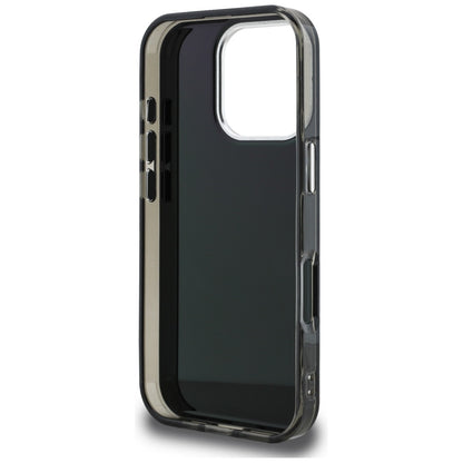 Case for Apple iPhone 16 Pro Max, Karl Lagerfeld, IML Aquarelle Logo Karl & Choupette, Black