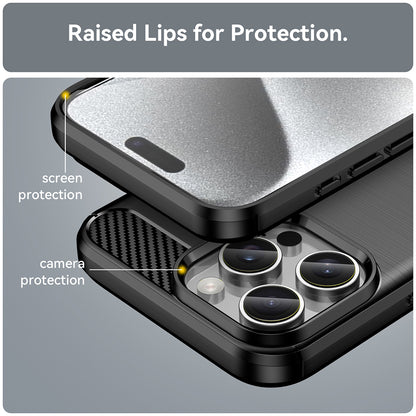 Case for Apple iPhone 16 Pro, Techsuit, Carbon, Black