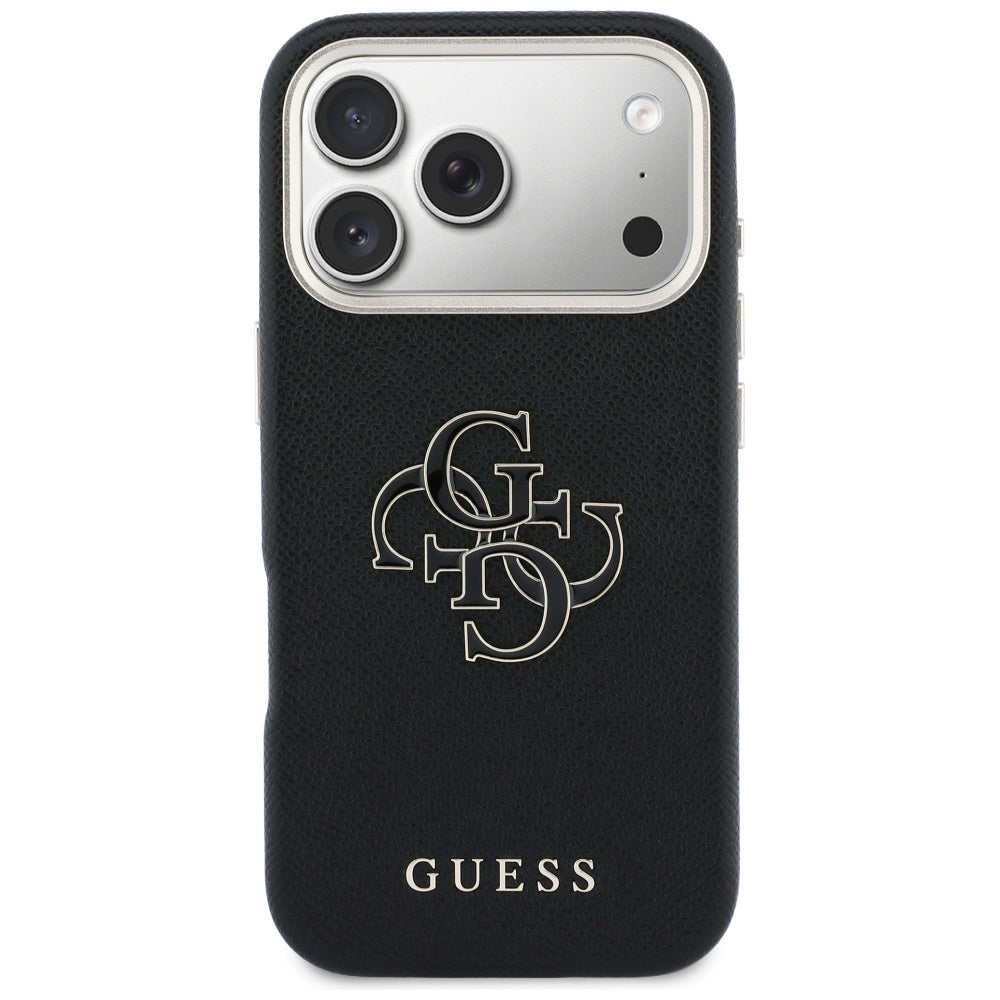 Case for Apple iPhone 17 Pro Max, Guess, Resin Logo, Black