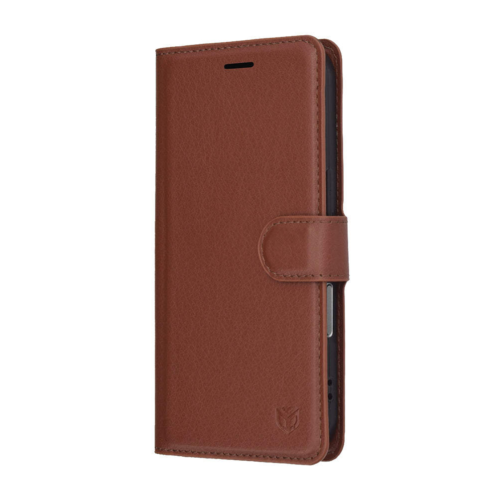 Case for Apple iPhone 17 Pro Max, Techsuit, Leather Folio, Brown