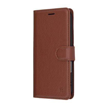 Case for Apple iPhone 17 Pro Max, Techsuit, Leather Folio, Brown