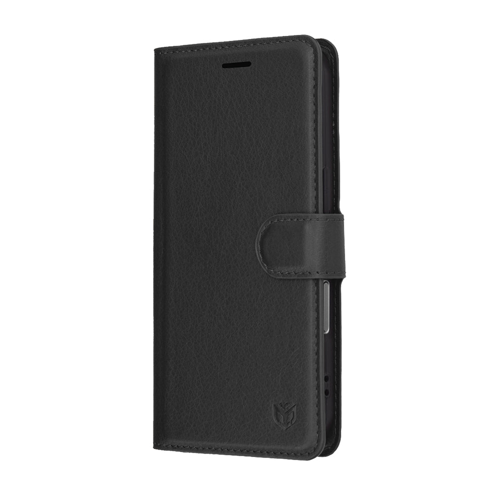 Case for Apple iPhone 17 Pro Max, Techsuit, Leather Folio, Black