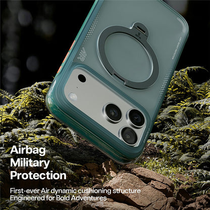 Case for Apple iPhone 17 Pro Max, Torras, Ostand Spin Air, Green
