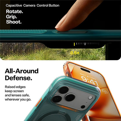 Case for Apple iPhone 17 Pro Max, Torras, Ostand Spin Air, Green