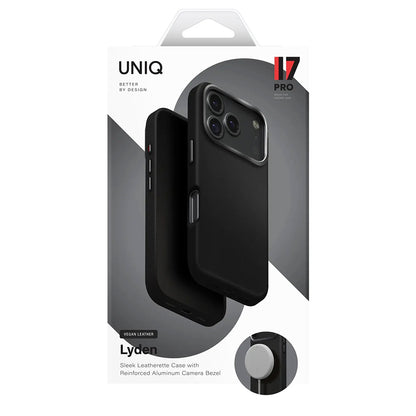 Case for Apple iPhone 17 Pro Max, UNIQ, Lyden Leatherette, Black
