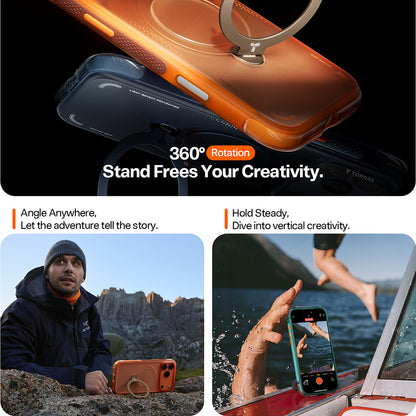 Case for Apple iPhone 17 Pro, Torras, Ostand Spin Air, Blue