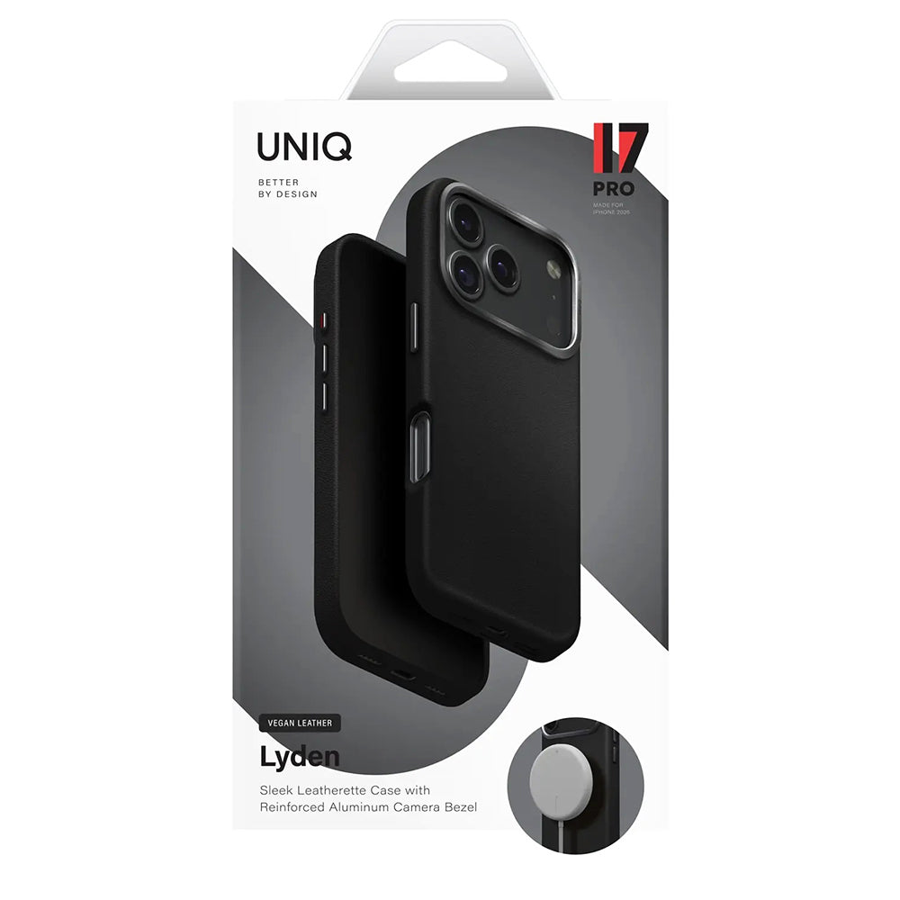 Case for Apple iPhone 17 Pro, UNIQ, Lyden Leatherette, Blue