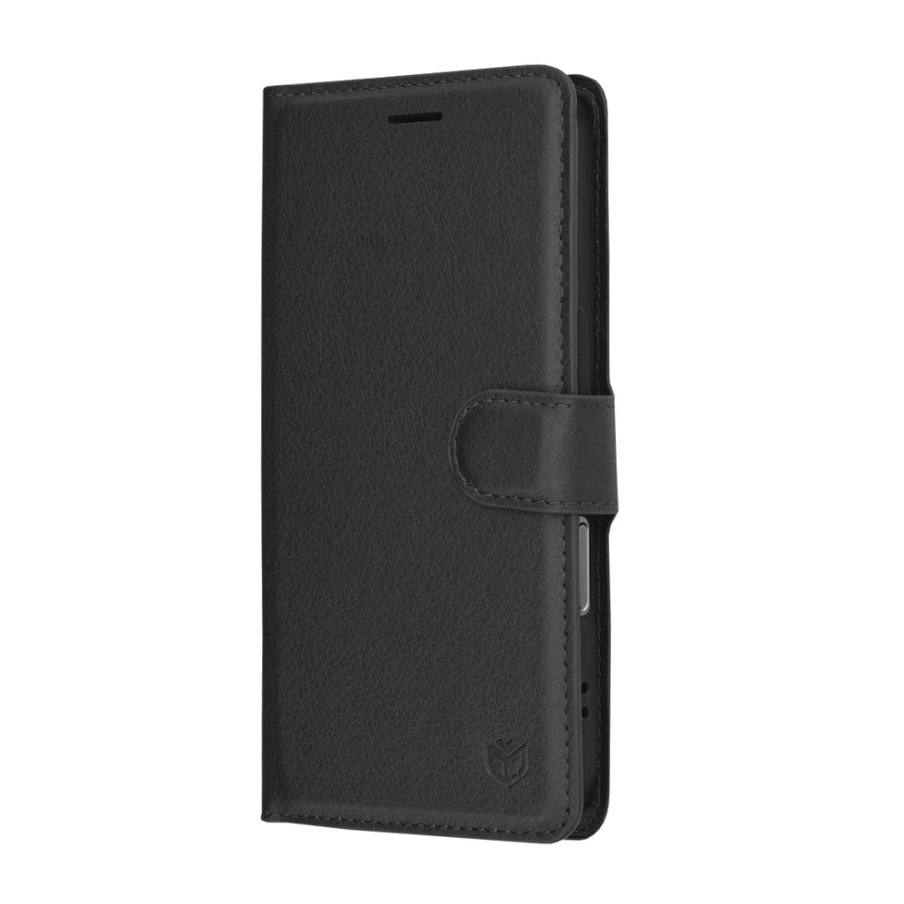 Case for Apple iPhone 17, Techsuit, Leather Folio, Black