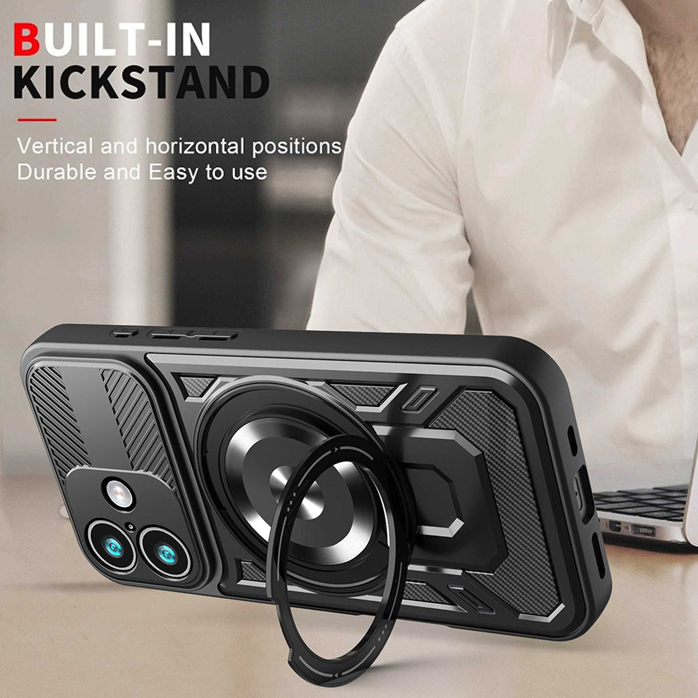 Case for Apple iPhone 17, Techsuit, RuggedCam, Black