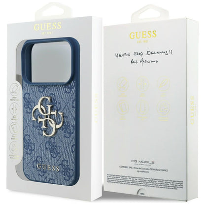 Case for Apple iPhone 18 Pro / 17 Pro, Guess, 4G Big Logo, Blue