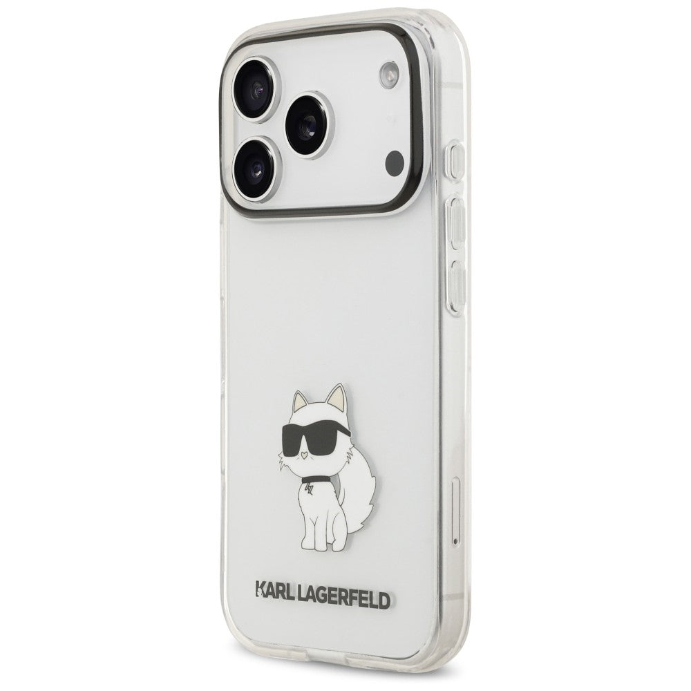 Case for Apple iPhone 18 Pro / 17 Pro, Karl Lagerfeld, IML Choupette NFT, Transparent