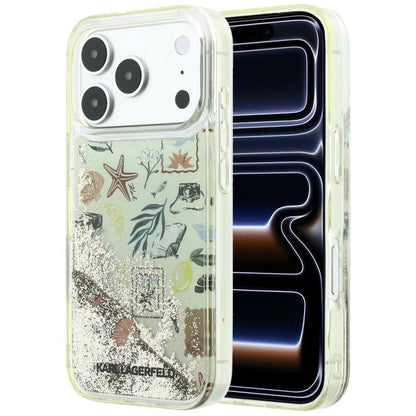 Case for Apple iPhone 18 Pro / 17 Pro, Karl Lagerfeld, Liquid Glitter Beach and Sand, Beige