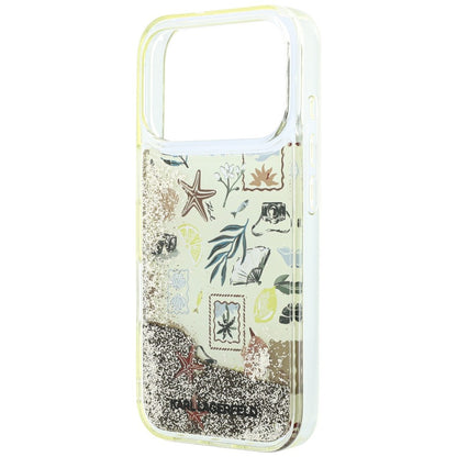 Case for Apple iPhone 18 Pro / 17 Pro, Karl Lagerfeld, Liquid Glitter Beach and Sand, Beige