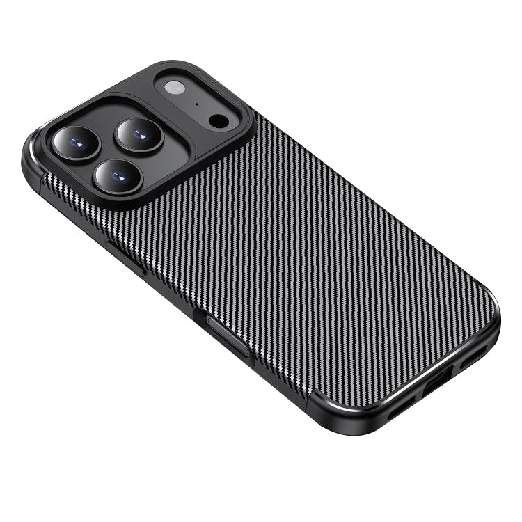 Case for Apple iPhone 18 Pro / 17 Pro, Techsuit, CarbonFiber, Black