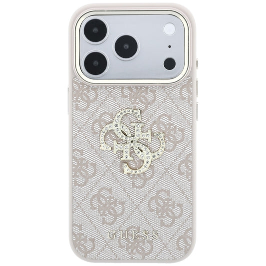 Case for Apple iPhone 18 Pro Max / 17 Pro Max, Guess, 4G Big Strass Logo, Pink