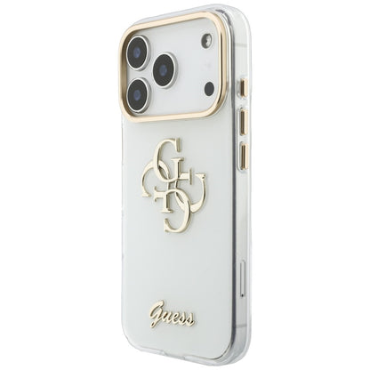 Case for Apple iPhone 18 Pro Max / 17 Pro Max, Guess, IML 4G Metal Script, White