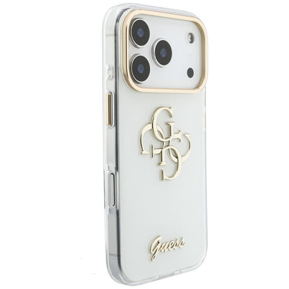 Case for Apple iPhone 18 Pro Max / 17 Pro Max, Guess, IML 4G Metal Script, White