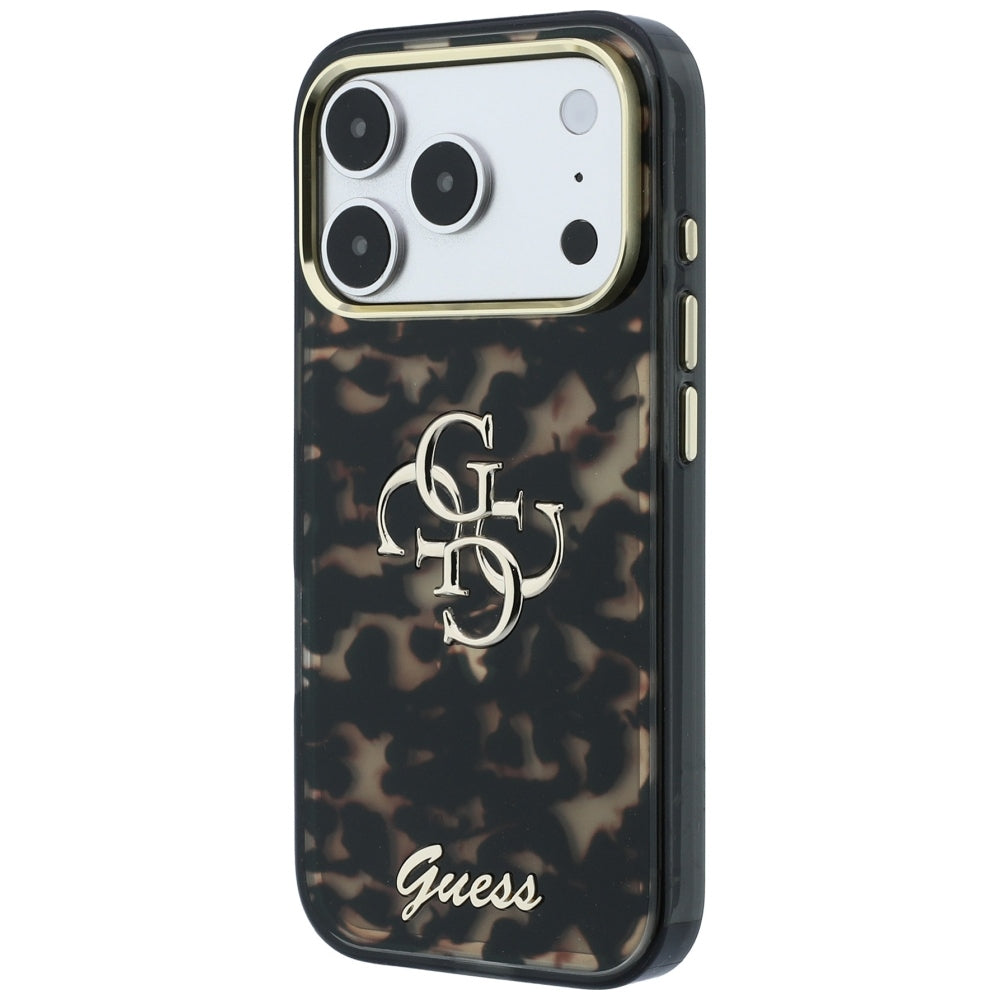 Case for Apple iPhone 18 Pro Max / 17 Pro Max, Guess, IML 4G Metal Script, Brown