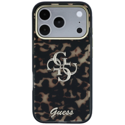 Case for Apple iPhone 18 Pro Max / 17 Pro Max, Guess, IML 4G Metal Script, Brown