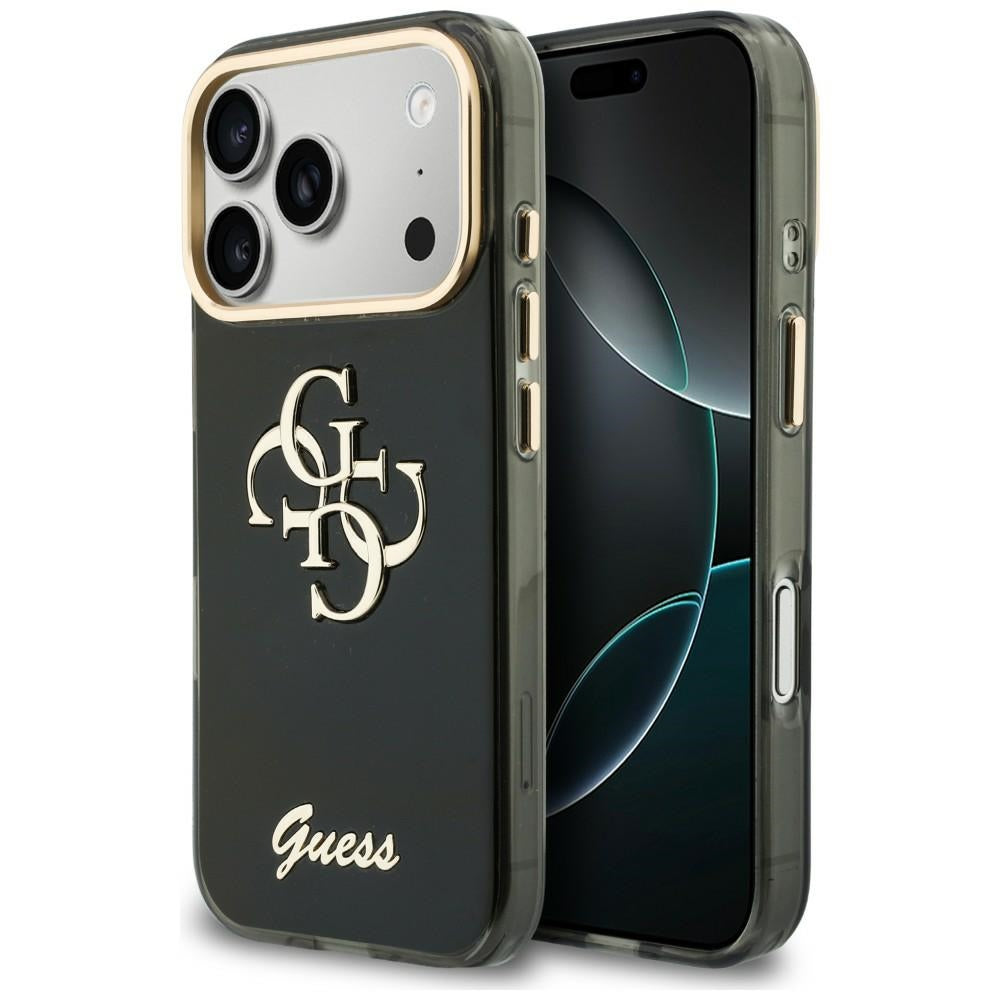 Case for Apple iPhone 18 Pro Max / 17 Pro Max, Guess, IML 4G Metal Script, Black