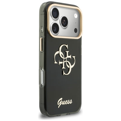 Case for Apple iPhone 18 Pro Max / 17 Pro Max, Guess, IML 4G Metal Script, Black