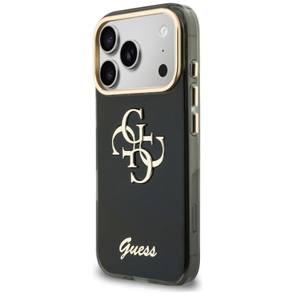 Case for Apple iPhone 18 Pro Max / 17 Pro Max, Guess, IML 4G Metal Script, Black