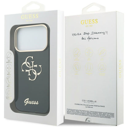 Case for Apple iPhone 18 Pro Max / 17 Pro Max, Guess, IML 4G Metal Script, Black