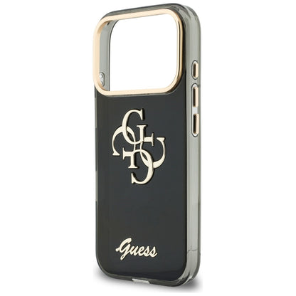 Case for Apple iPhone 18 Pro Max / 17 Pro Max, Guess, IML 4G Metal Script, Black
