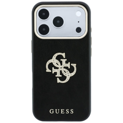 Case for Apple iPhone 18 Pro Max / 17 Pro Max, Guess, Smooth Big Strass Logo, Black