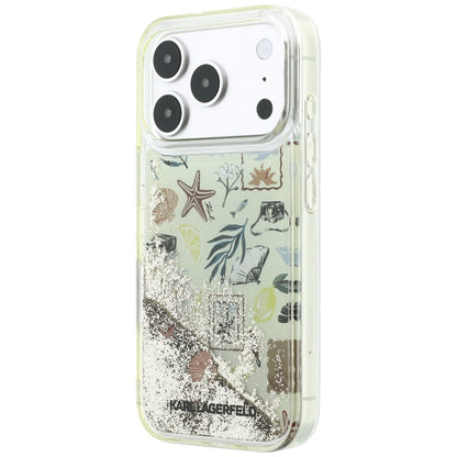 Case for Apple iPhone 18 Pro Max / 17 Pro Max, Karl Lagerfeld, Liquid Glitter Beach and Sand, Beige