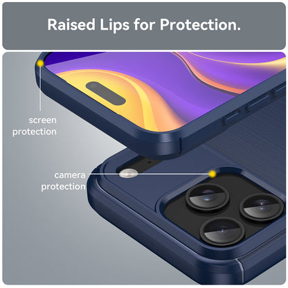 Case for Apple iPhone 18 Pro Max / 17 Pro Max, Techsuit, Carbon, Blue