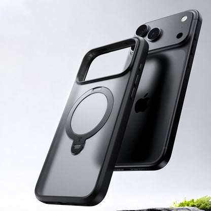 MagSafe Case for Apple iPhone 18 Pro Max / 17 Pro Max, Torras, Ostand Spin, Black