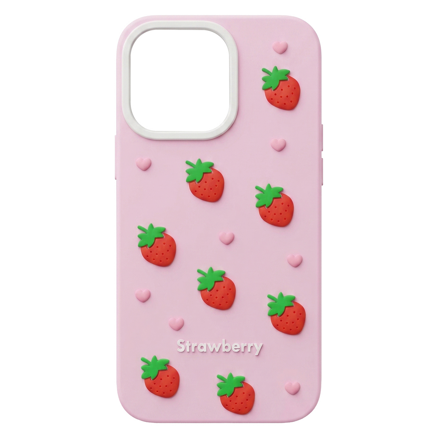Case for Apple iPhone 15 / 14 / 13, OEM, Strawberry, Pink