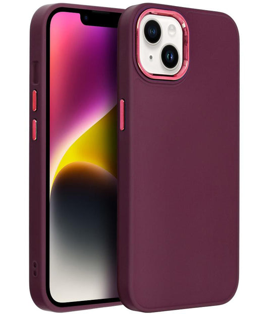 Case for Apple iPhone 18 Pro / 17 Pro, OEM, Frame, Burgundy