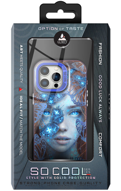 Case for Apple iPhone 16 Pro, LUXO So CooL, ArcadiA Butterfly Girl, Multicolor