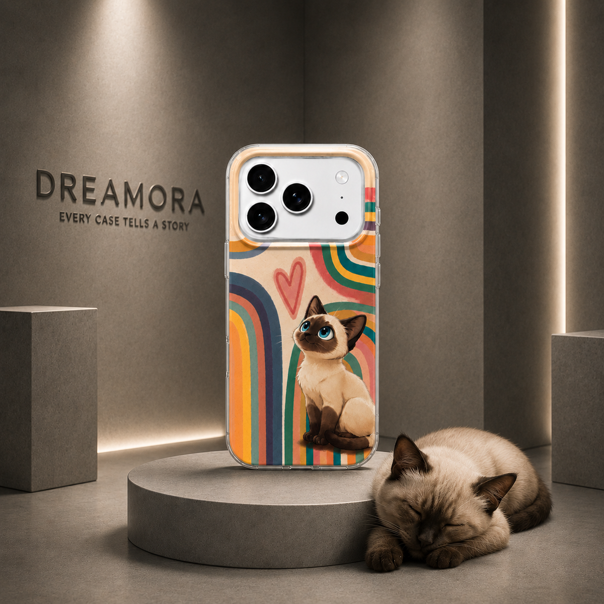 Case for Apple iPhone 16 Pro Max, Perfect Case, Dreamora Kitty, Multicolor