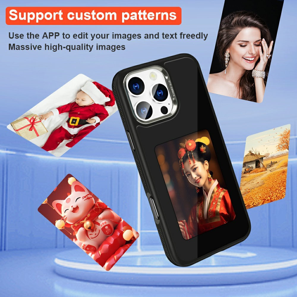 Case for Apple iPhone 16 Pro Max, OEM, Customized E-Ink Display (4inch), Black