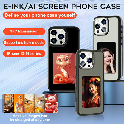 Case for Apple iPhone 16 Pro Max, OEM, Customized E-Ink Display (4inch), Black