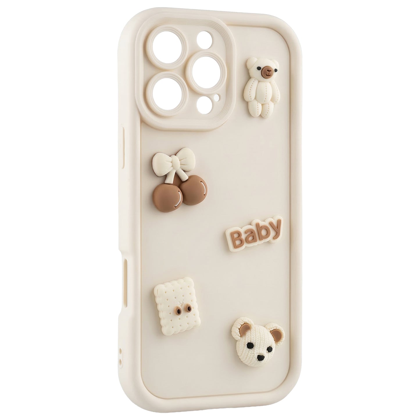Case for Apple iPhone 17, OEM, Ultra Trendy 3D Bear, Beige