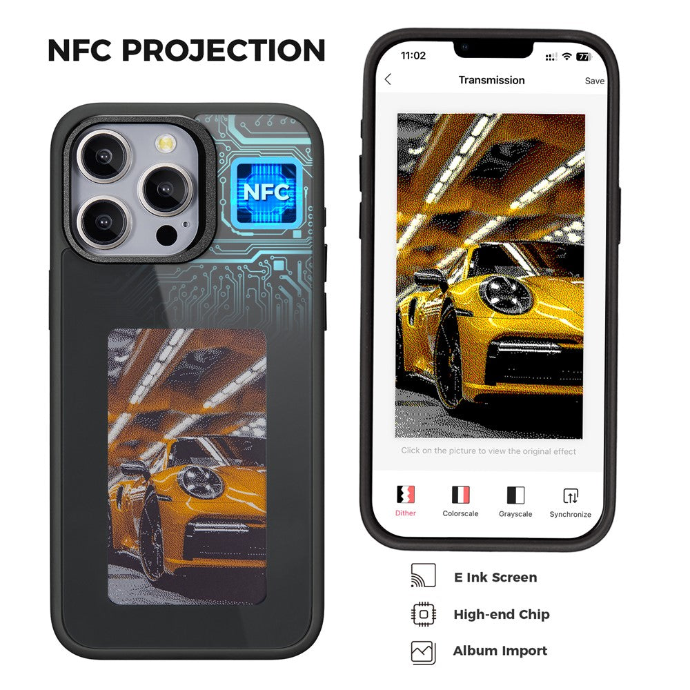 Case for Apple iPhone 13 Pro Max, OEM, Customized E-Ink Display, Black