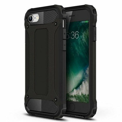 Case for Apple iPhone SE (2022) / SE (2020) / 8 / 7, Techsuit, Hybrid Armor, Black