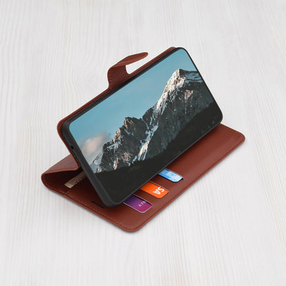Case for Apple iPhone XS Max, Techsuit, Leather Folio, Brown