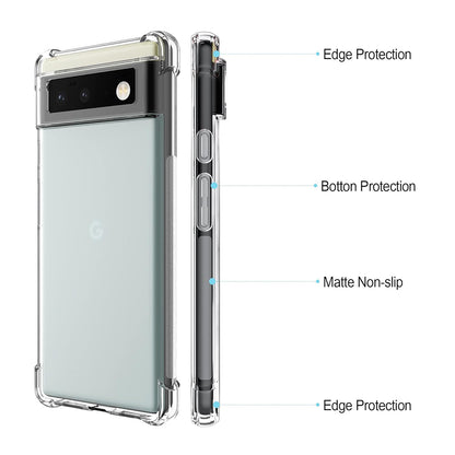 Case for Google Pixel 6, Techsuit, Shockproof Clear, Transparent