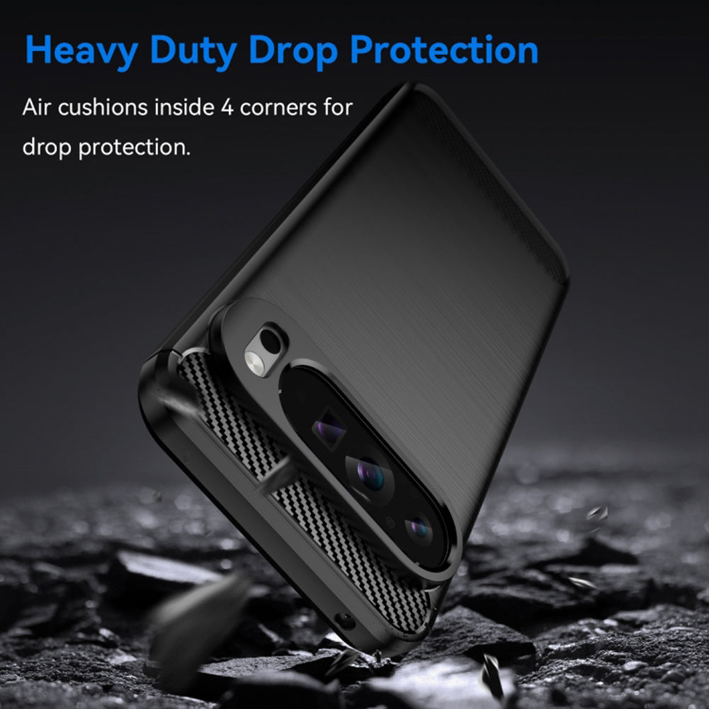Case for Google Pixel 9 Pro XL, Techsuit, Carbon, Black