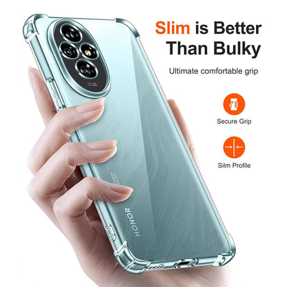 Case for Honor 200, Techsuit, Shockproof Clear, Transparent