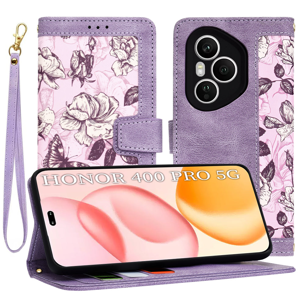 Case for Honor 400 Pro, Techsuit, FlipCraft, Purple
